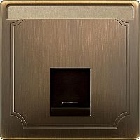 Лицевая панель Schneider Electric Merten Antique для 1-м розетки компьютерной RJ45 античная латунь картинка